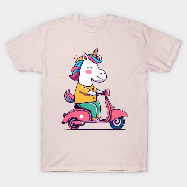 Unicorn on the go T-Shirt by zeevana